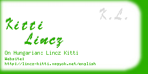 kitti lincz business card